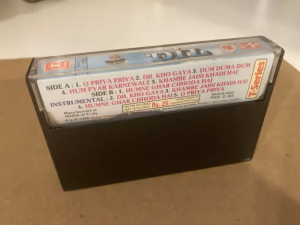 Dil Cassette Tape Bollywood 1990 Soundtrack Anand Milind T-Series - Image 2