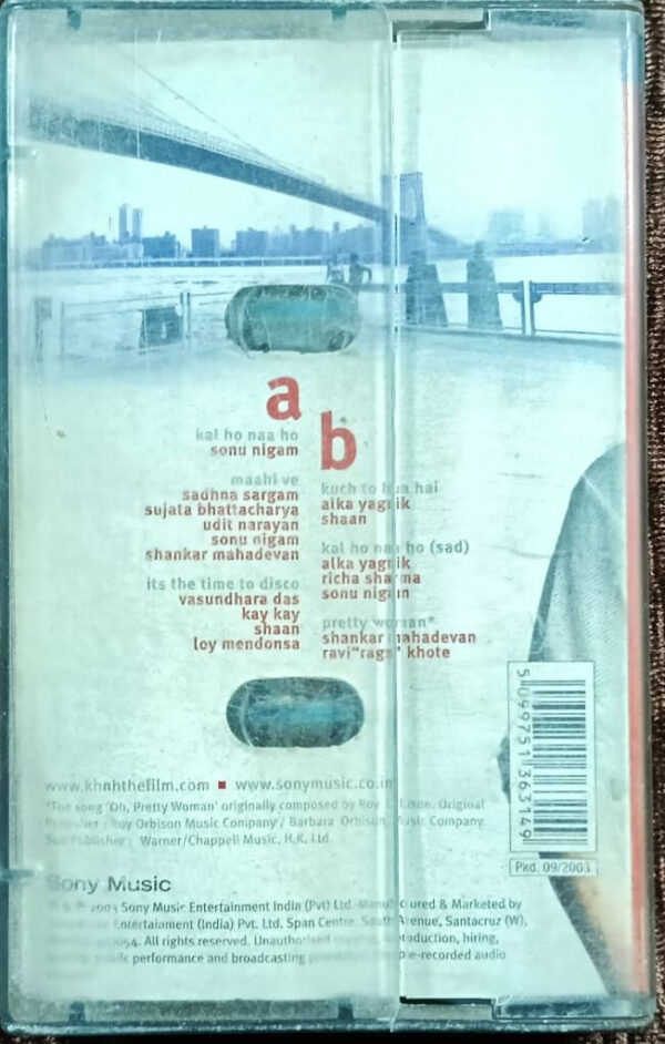 Kal Ho Naa Ho (2003) Shankar-Ehsaan-Loy Pre-Owned Sony Music Audio Cassette - Image 2